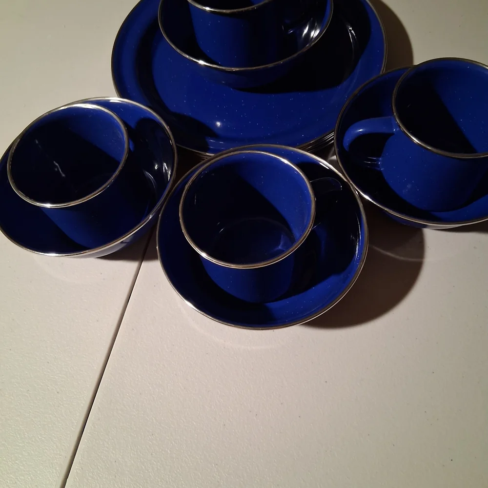 Blue Ceramic Dinnerware Set - Picture 2 of 7